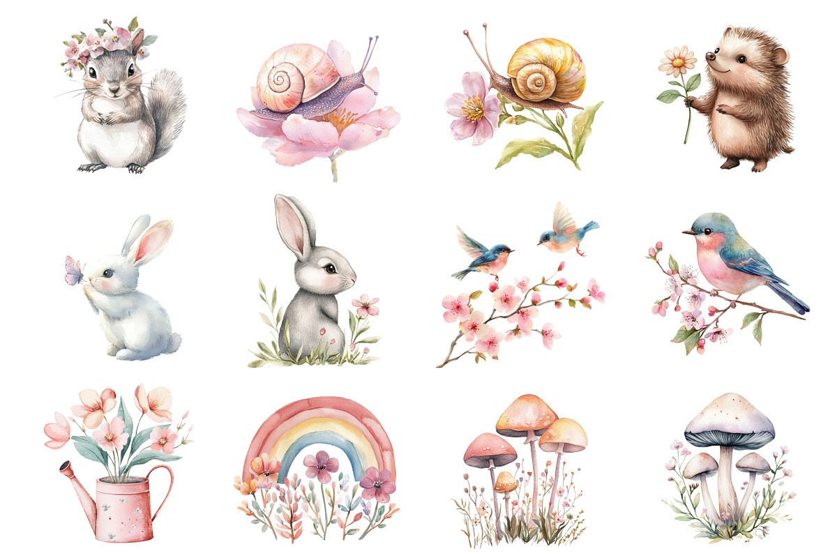 Pastel Spring Clipart, an Illustration by Design Market (Photo 3 of 5)