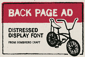 Back Page Ad Distressed Display Font