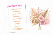 Boho Mother's Day Flowers Clipart, an Illustration by Watercolor design (Thumbnail 13 of 13)