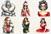 Christmas Fashion Girl Sublimation C, an Illustration by SVGArt (Thumbnail 5 of 8)
