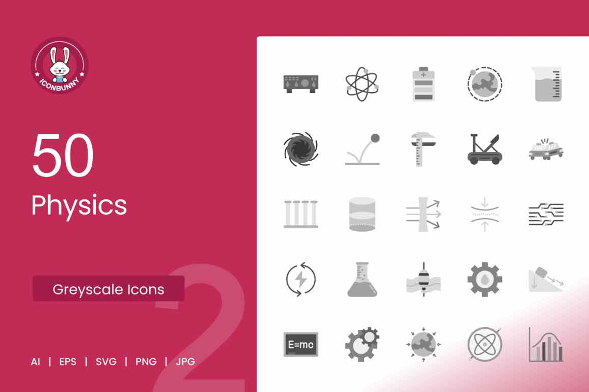 Physics GreyScale Icons, an Icon by IconBunny (Photo 1 of 2)