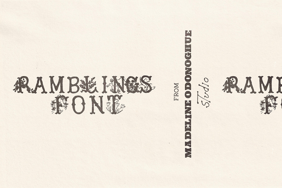 Ramblings Hand Crafted Western Font, a Serif Font by Madeline ODonoghue Design (Photo 1 of 8)