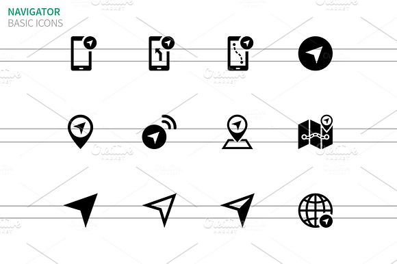 Navigator Icons On White