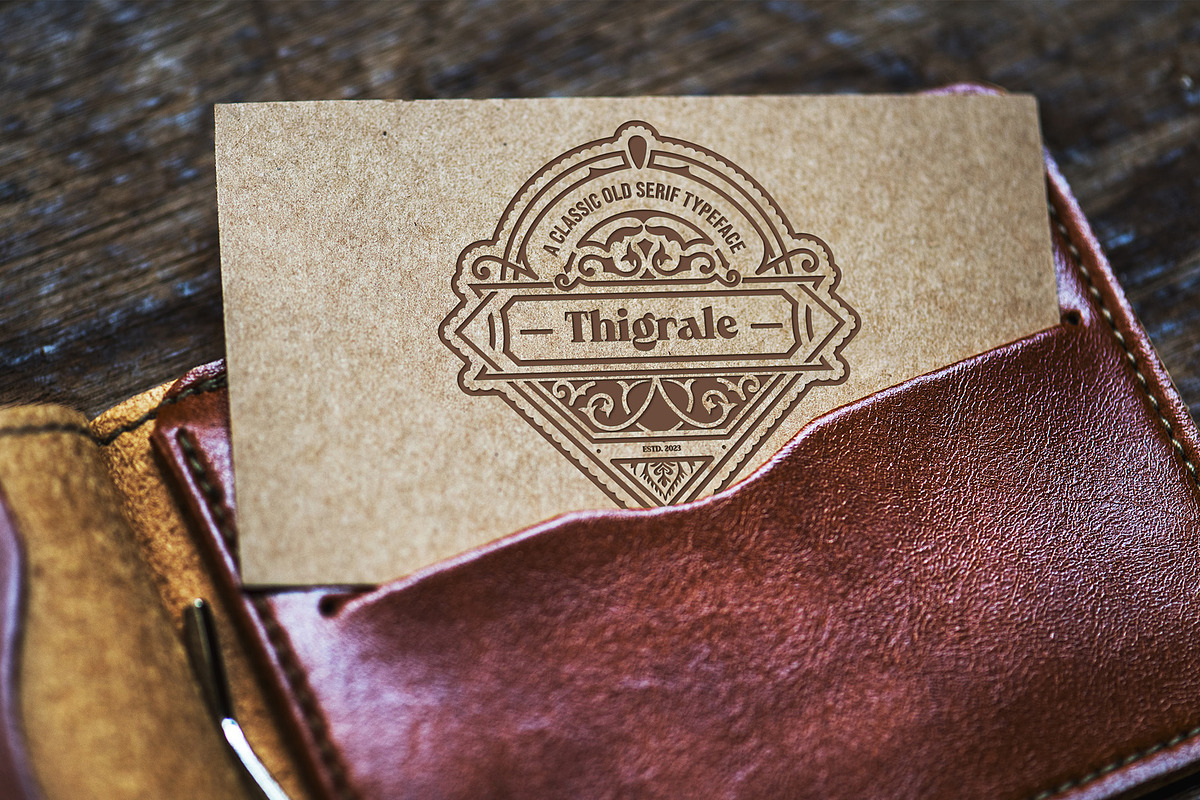 Thigrale – Classic Old Vintage Font, a Sans Serif Font by Drizy (Photo 9 of 10)