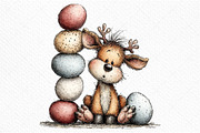 Whimsical Easter Deer Clipart, an Illustration by Craft Nest (Thumbnail 11 of 11)