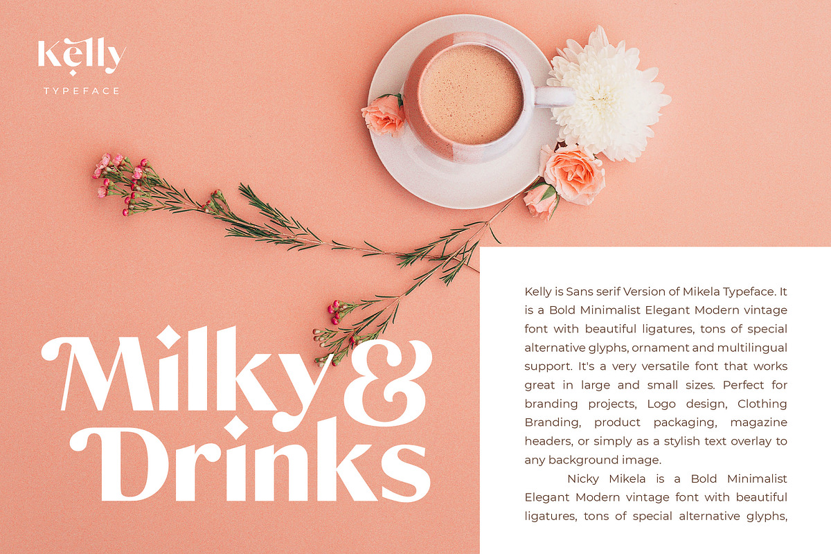 Kelly - Classy Sans Serif, a Sans Serif Font by Kaligra.co (Photo 12 of 38)
