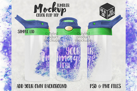 12oz Color Top Sippy Mockup