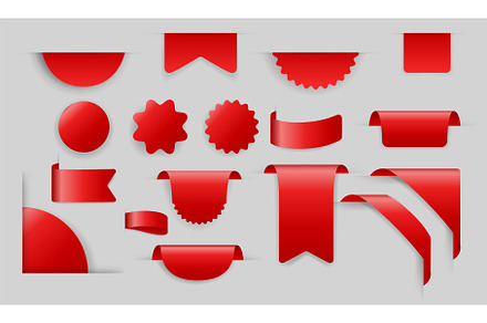 Corners and ribbons icon set, an Object Illustration by Things for designers