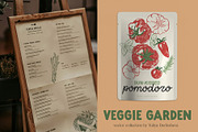 Vegetables vector poster pattern, an Object Graphic by Yuliya Derbisheva (Thumbnail 6 of 10)
