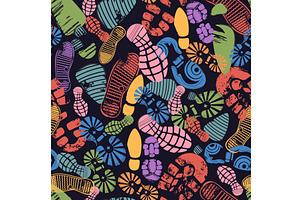 Multicolored prints of different, a Texture Illustration by Vectorbuum