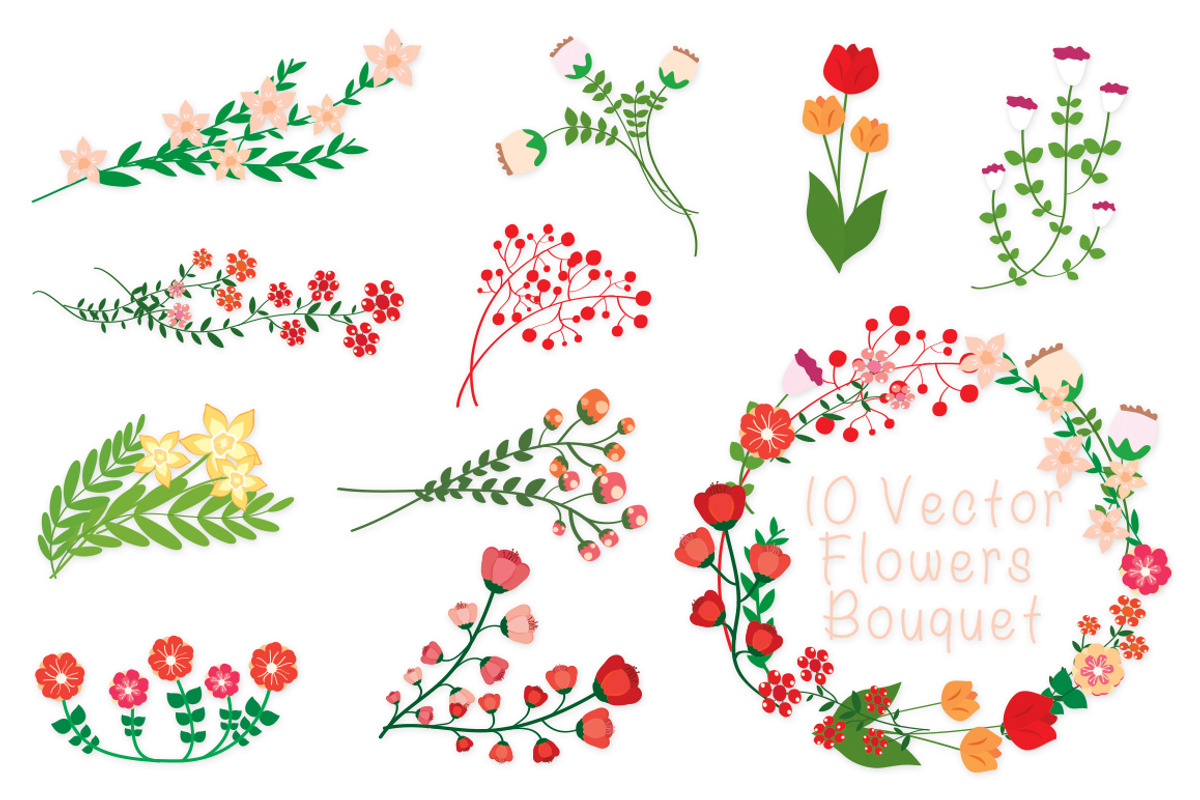 Retro Flowers Bouquet, an Illustration by lavinialorena (Photo 4 of 4)