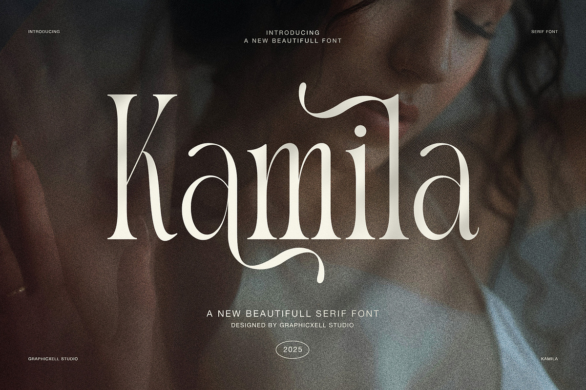 Kamila Elegant Modern Serif Font, a Serif Font by Graphicxell (Photo 1 of 8)
