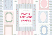 Pastel Aesthetic FRAMES PNG, a Background Graphic by NatalieArtsDenysenko (Thumbnail 1 of 7)