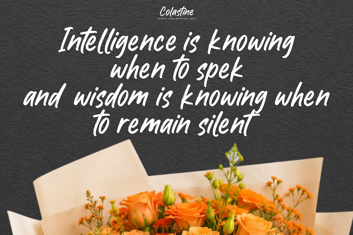 Colastine - Handwritten font, a Handwritten Font by Majelis Art (Photo 5 of 7)