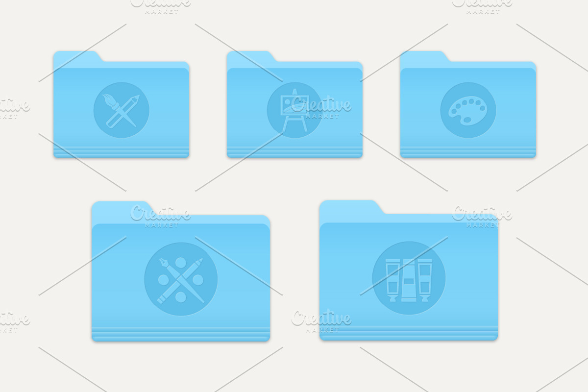 Art and Design Folder Icons Set 2 preview 4