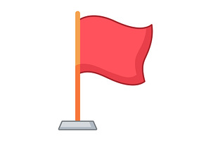 Flag Illustration Icon, an Icon by Pexelpy