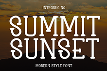 Summit Sunset | Script Font