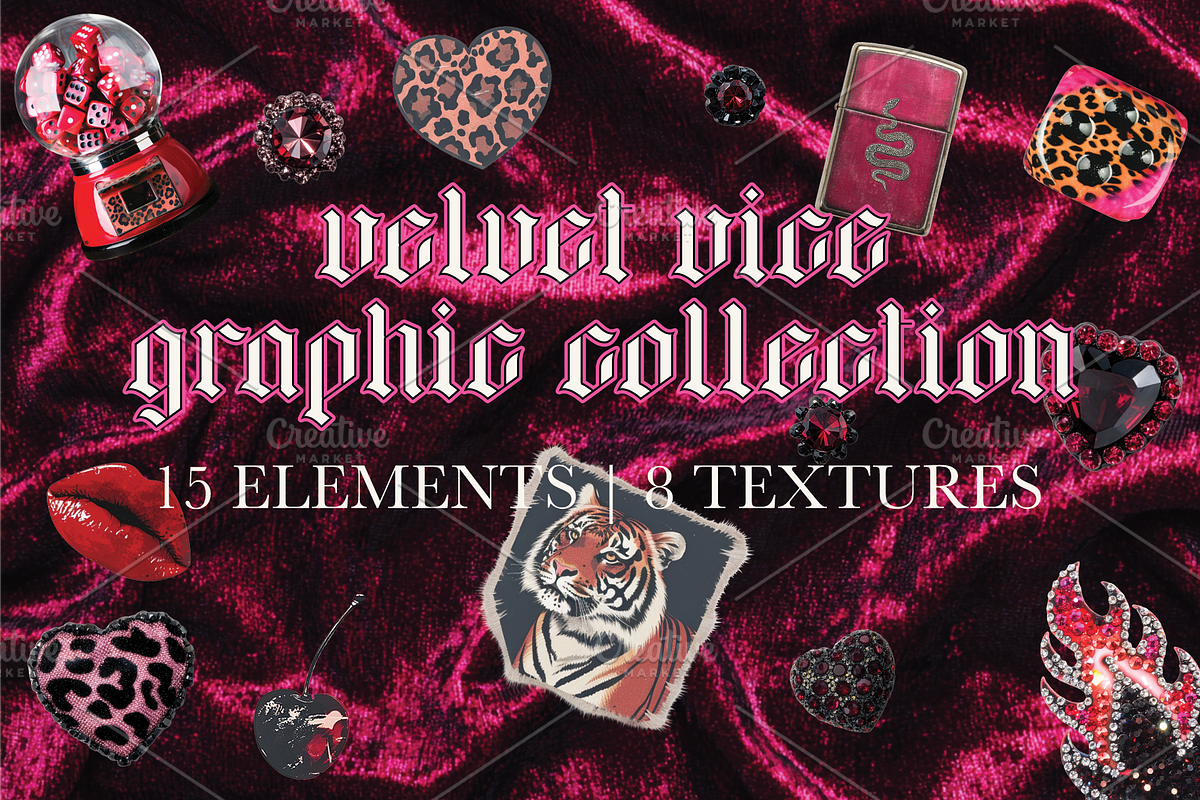 Velvet Vice Clipart Collection, a Background Graphic by Avery Burke Creative (Photo 1 of 3)