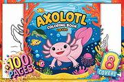 Axolotl Coloring Pages for Kids, an Animal Illustration by Design Station (Thumbnail 1 of 4)