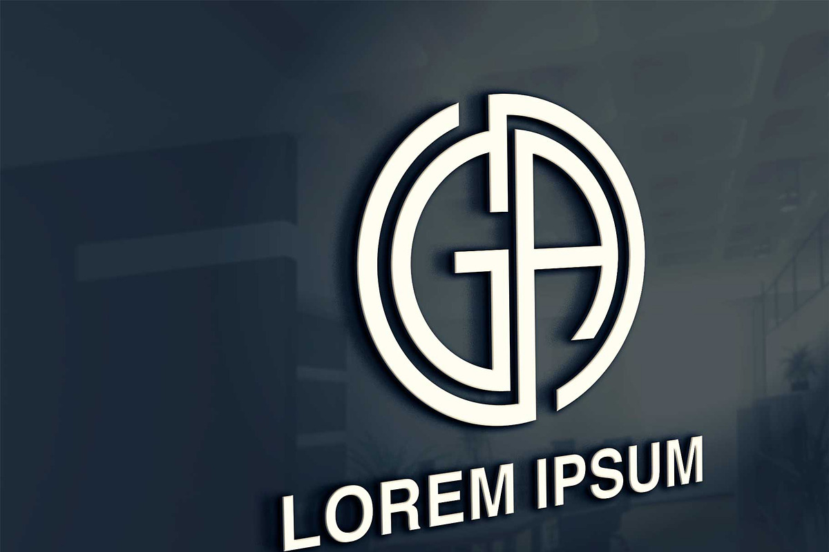GA, AG Abstract Logo Design., a Branding & Logo Template by art_creater (Photo 2 of 2)