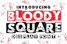 Bloody Square Destroy Font