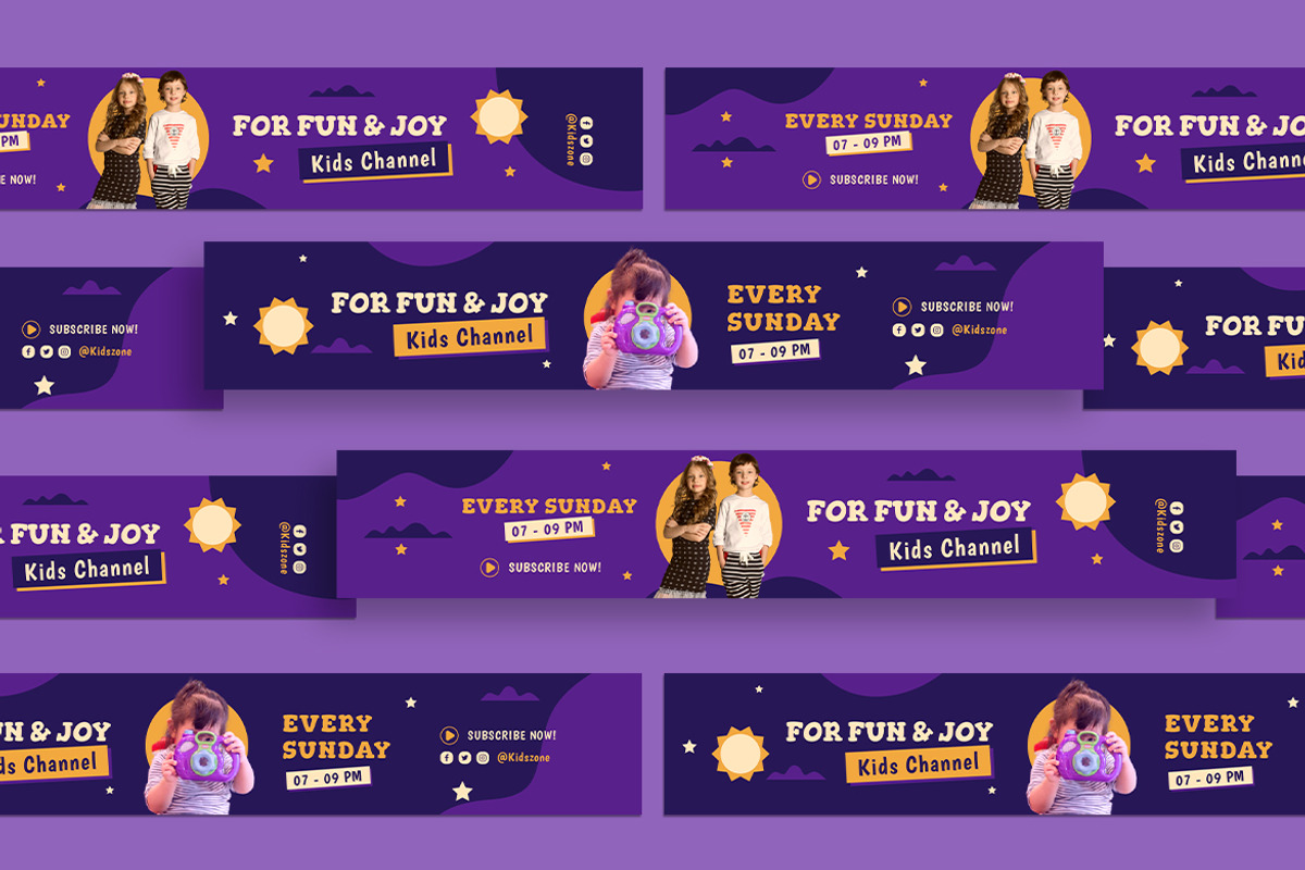 Kids Channel Youtube Cover, a Social Media Template by MikroType Std (Photo 4 of 4)