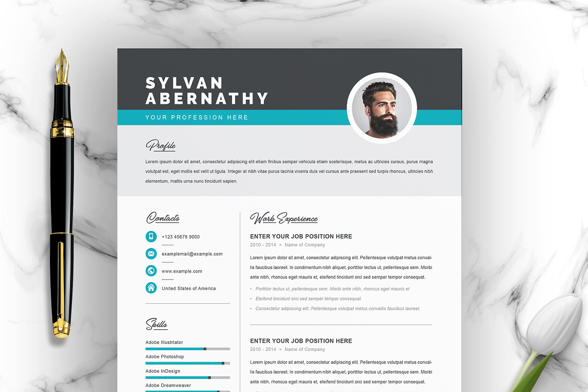 Clean CV / Word Resume Template, a Resume Template by ResumeInventor