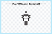 Cute Robot Avatars Vector Bundle, an Outline Icon by Designfour (Thumbnail 6 of 6)