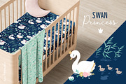 Swan Princess - Pattern & Prints, a Pattern Graphic by Brzozowska (Thumbnail 1 of 9)