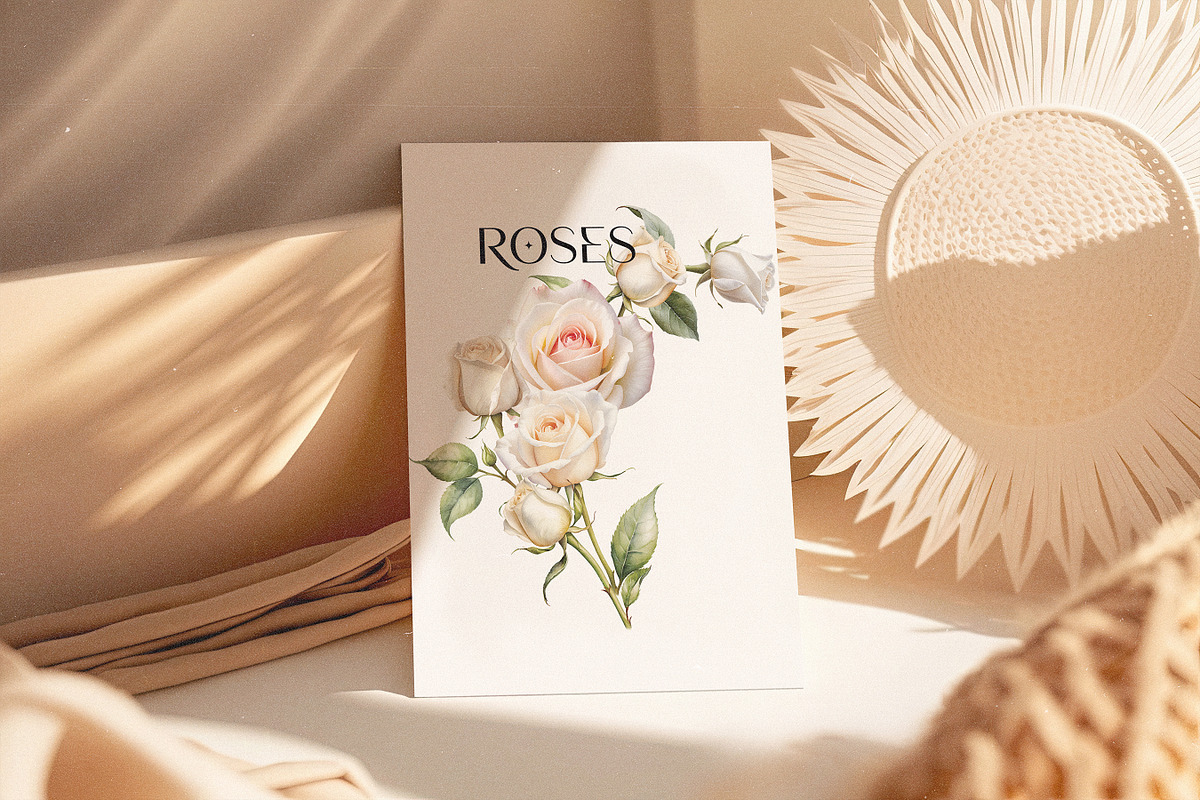 Roses - watercolor flowers, an Object Illustration by ollalya (Photo 2 of 8)