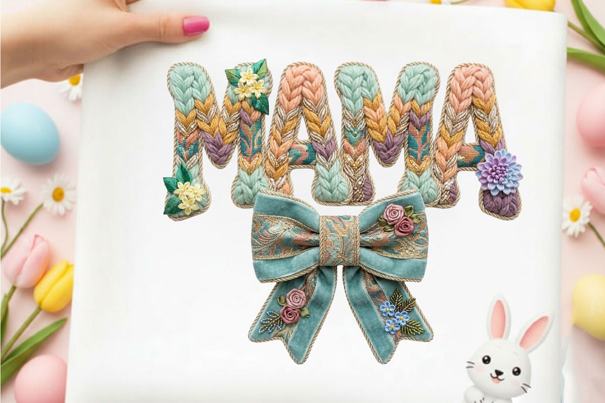 Coquette Mama Png Floral Yarn Mama, an Illustration by Designking (Photo 5 of 6)