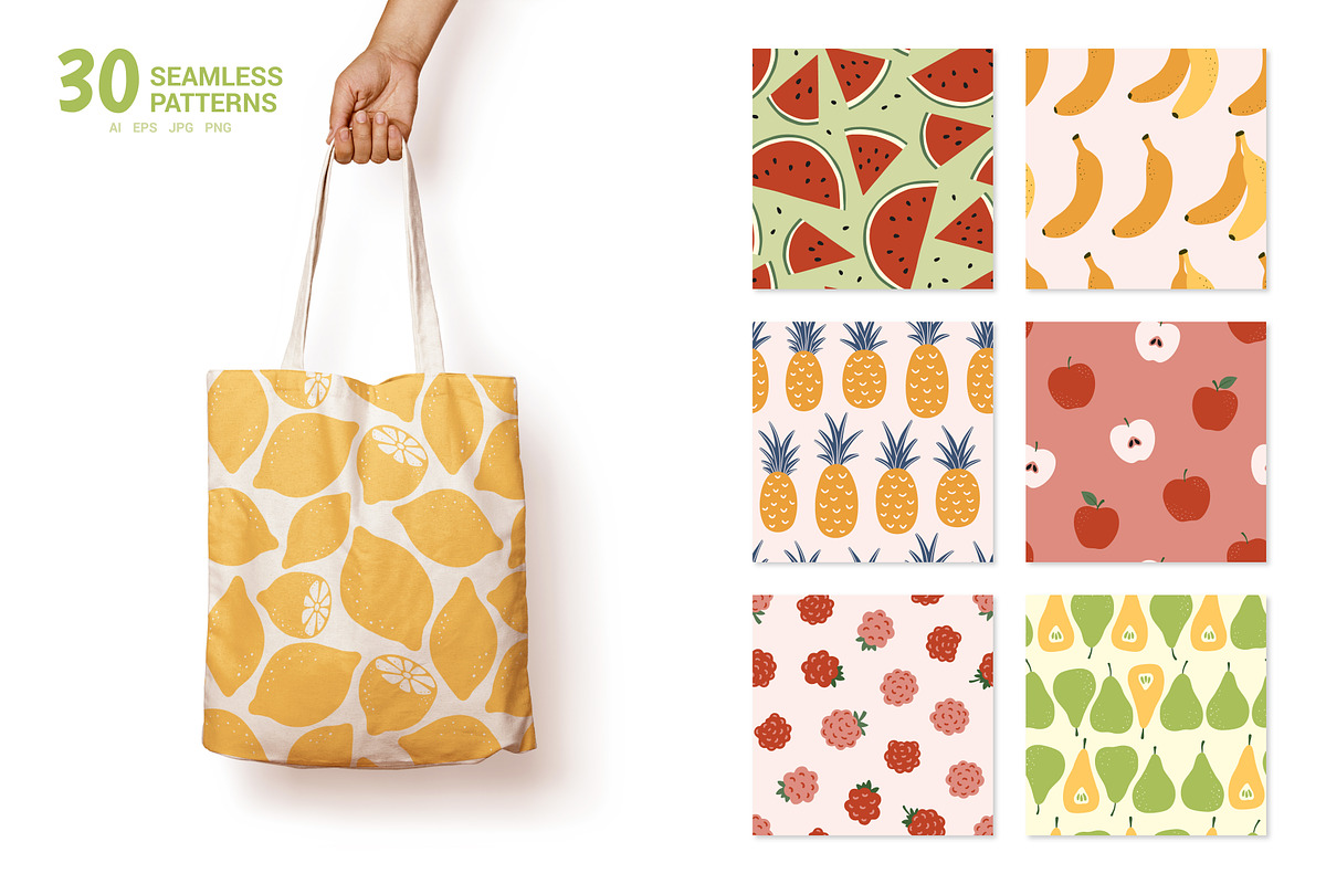 Juicy Fruits, a Pattern Graphic by simpleblues (Photo 3 of 10)