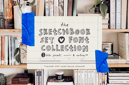 Sketchbook Set Font Collection