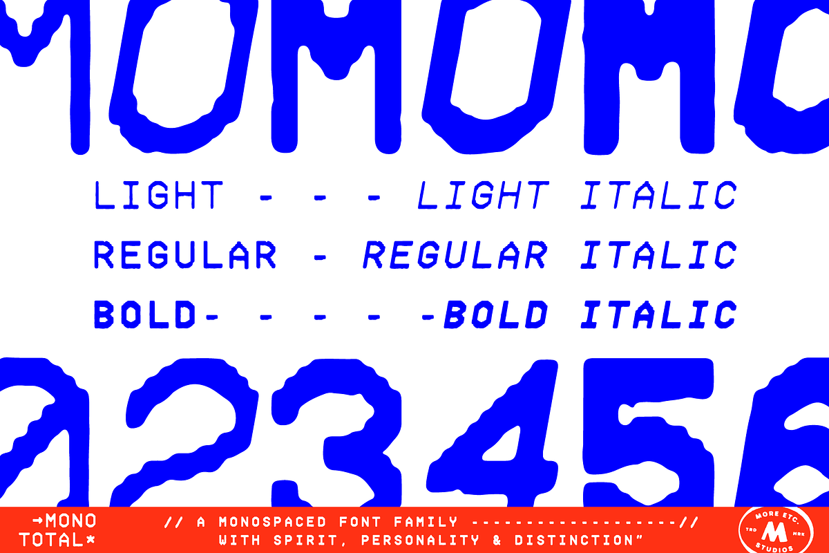 Mono Total–Monospaced Font Family, a Sans Serif Font by More Etc. Studios (Photo 4 of 15)