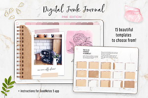 Digital Junk Journal. Pink Planner