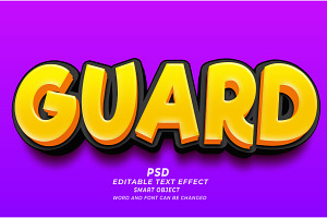 Guard PSD Editable Text Effect