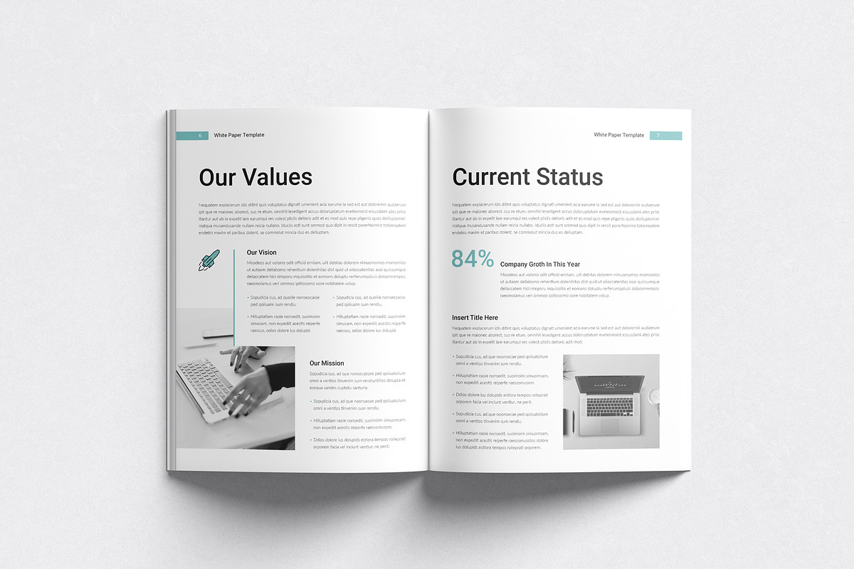 Business White Paper Template, a Brochure Template by DesignCrest (Photo 7 of 13)