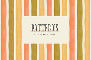 Stripes Painted Seamless Patterns