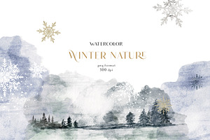 SALE! Watercolor Winter Holiday Set