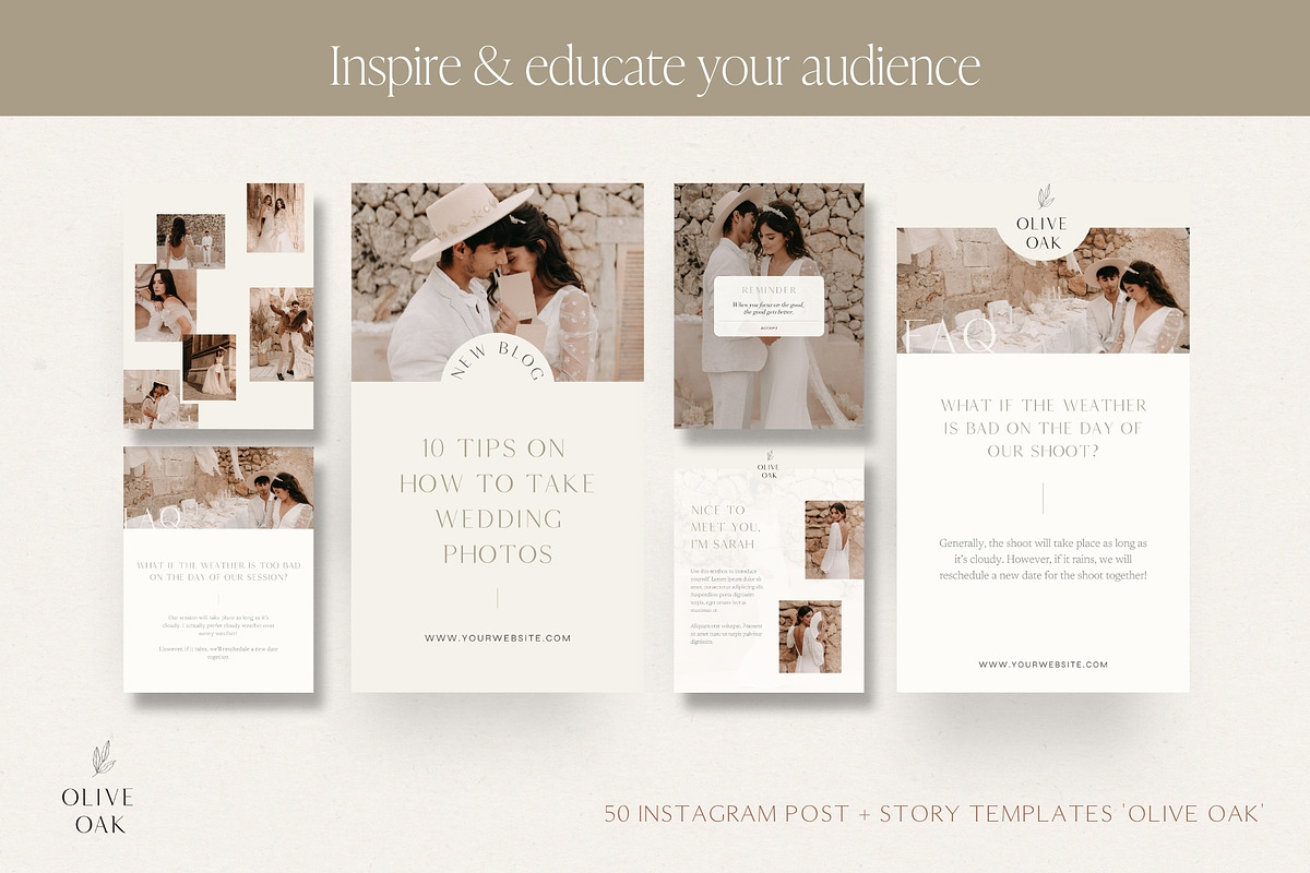 Wedding Photography Instagram Bundle, a Social Media Template by Wonderlik Webdesign (Photo 4 of 11)