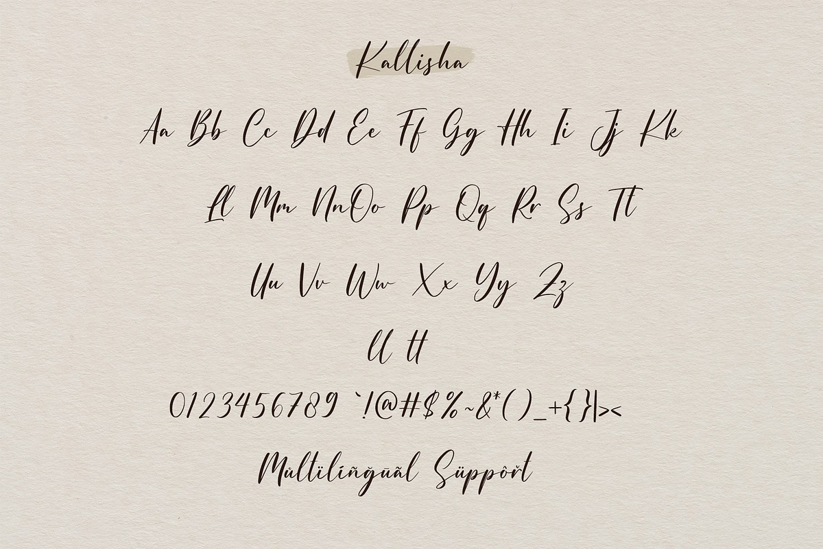 Kallisha - Handwritten Script preview 8