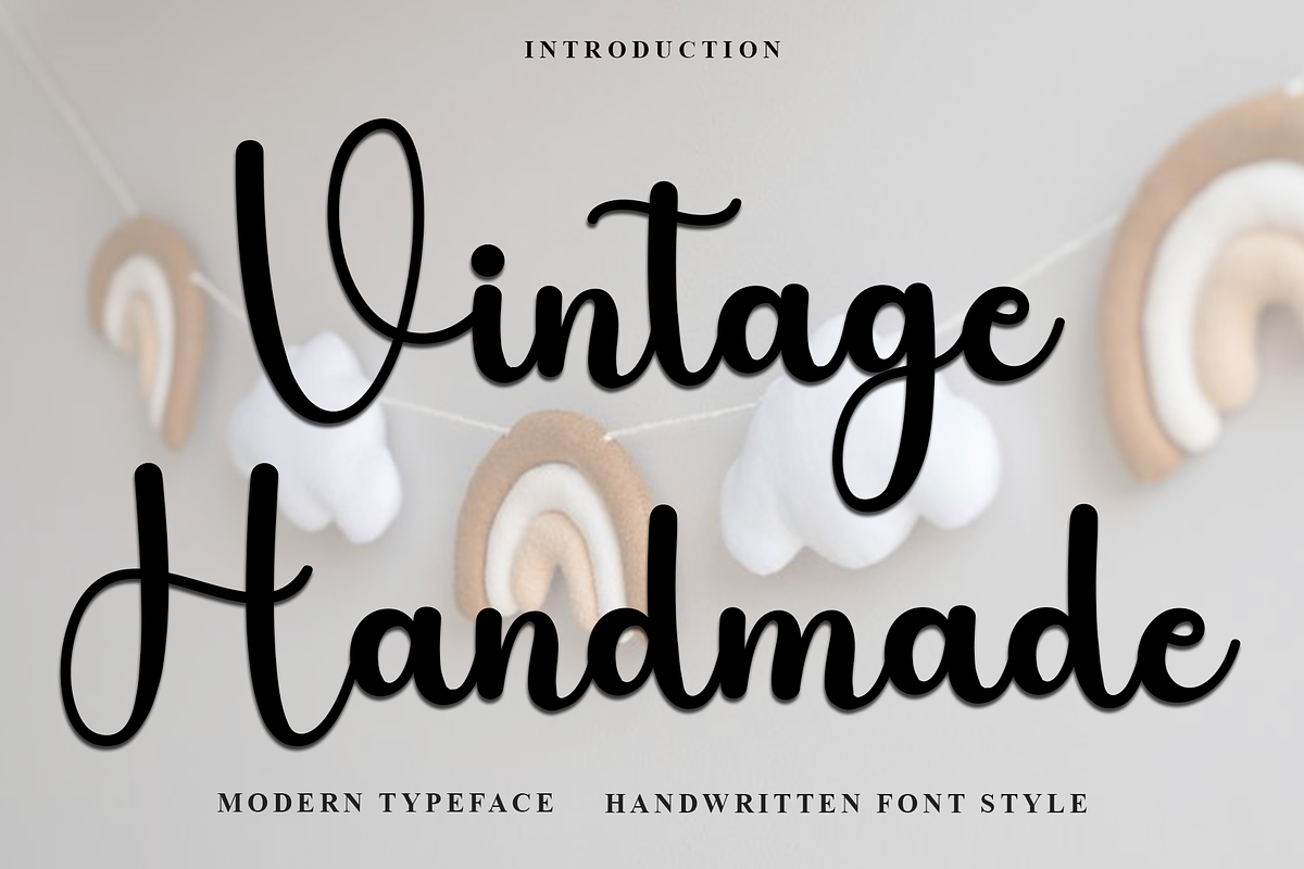 Vintage Handmade, a Handwritten Font by InermediaSTUDIO (Photo 1 of 7)