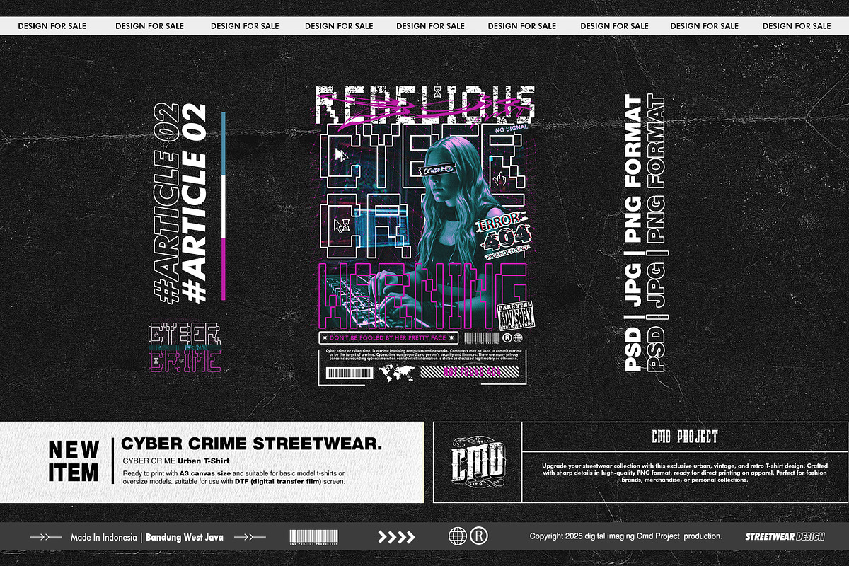 Cyber Crime T-Shirt Design, an Object Graphic by Cmd Project (Photo 2 of 7)