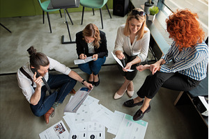 Team brainstorming on the office, a Business Photo by HalfPoint