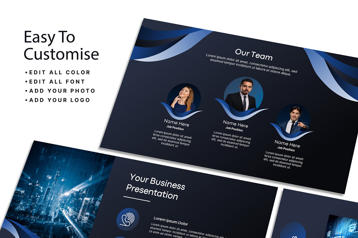 Navy Blue - Powerpoint Template, a Presentation Template by SKY CREATION