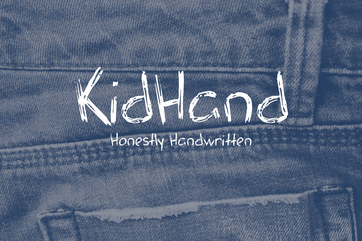 White Chalk Kid Scribbled Font, a Blackletter Font by RabbitAndPencil (Photo 10 of 10)