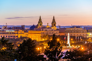 Evening view of Floriana town in Mal, an Architecture Photo by Leonid Andronov