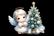 Christmas Little Angel Clipart, an Object Graphic by Agnesagraphic (ID 95) (Thumbnail 5 of 6)