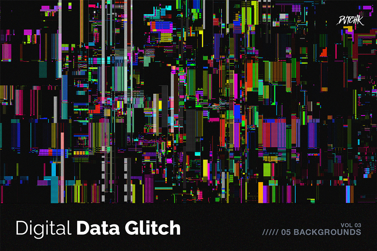 Digital Data Glitch V03, a Background Graphic by dvtchk (Photo 6 of 6)