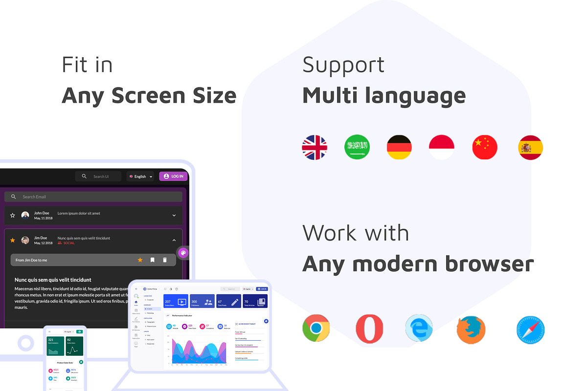Exlite - React Admin Dashboard, a React Template by UInstrument (Photo 7 of 10)